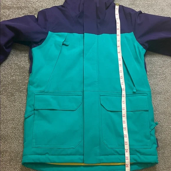 Burton Kid’s Silvertail Jacket Dynasty Green/Parachute Purple Size 10/M - Picture 4 of 11